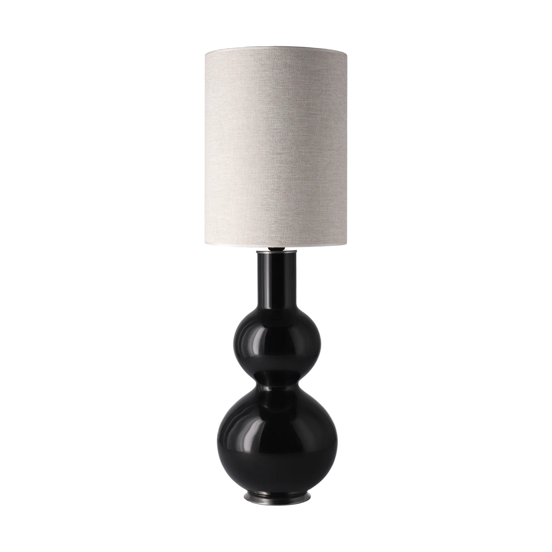 Augusta table lamp black lamp base, London Beige L Flavia Lamps