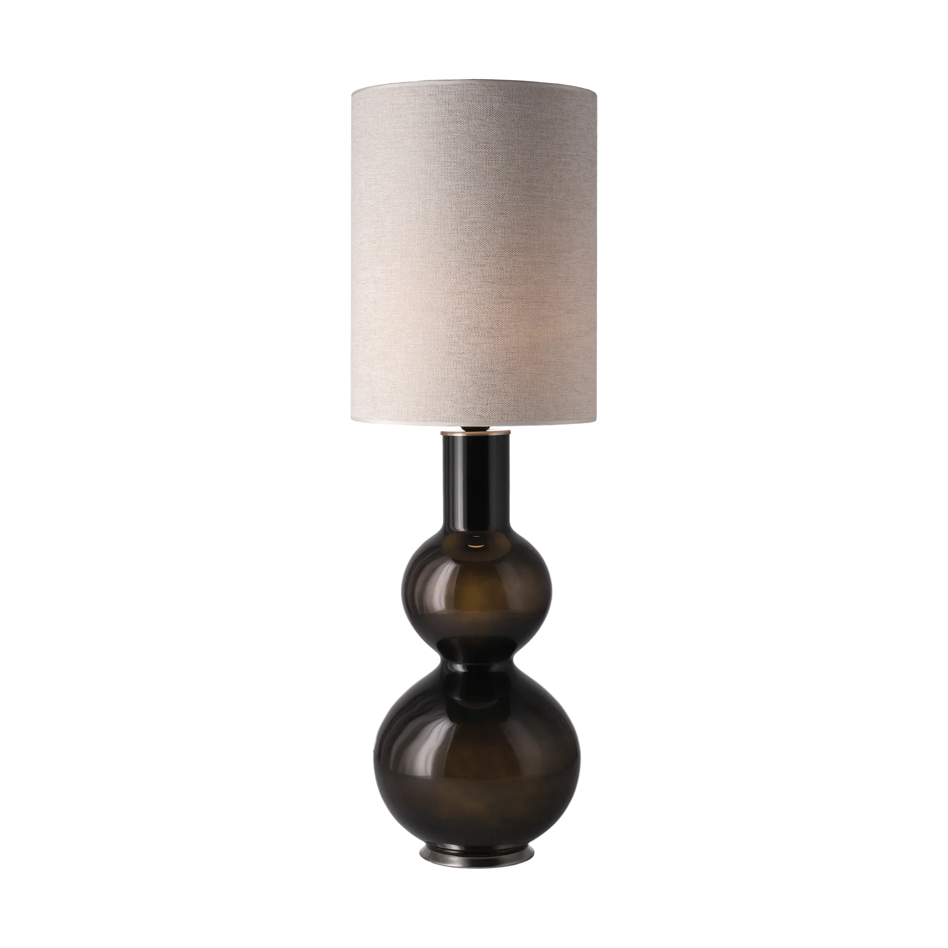 Augusta table lamp black lamp base, London Beige L Flavia Lamps