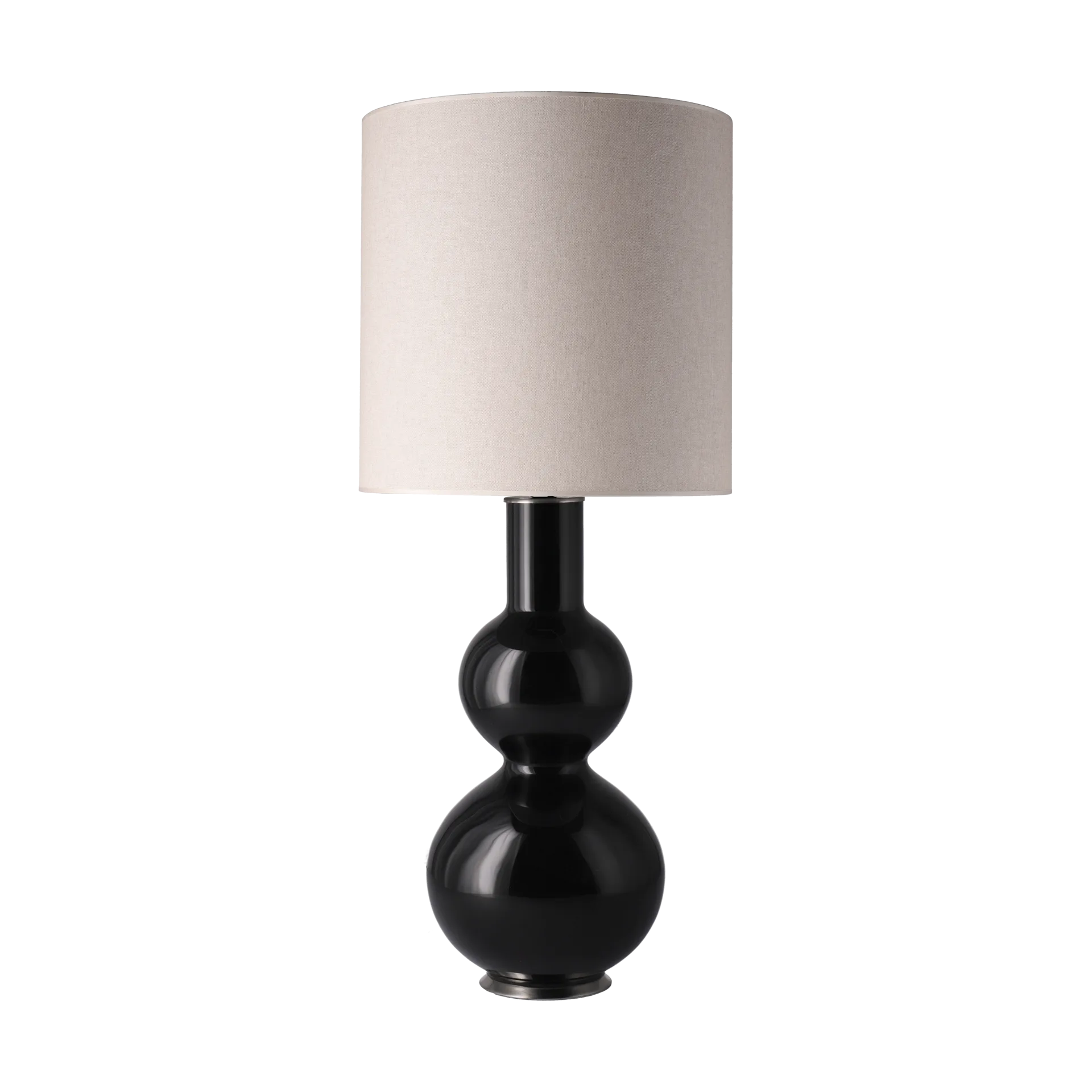 Augusta table lamp black lamp base, Milano Tostado M Flavia Lamps