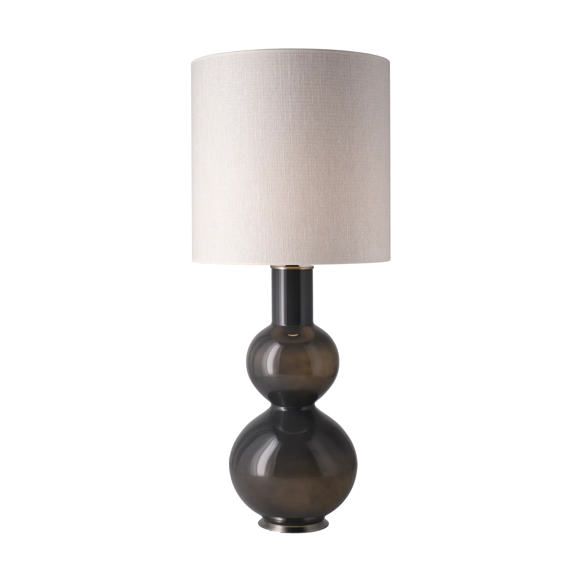 Augusta table lamp grey lamp base, Babel Beige M Flavia Lamps