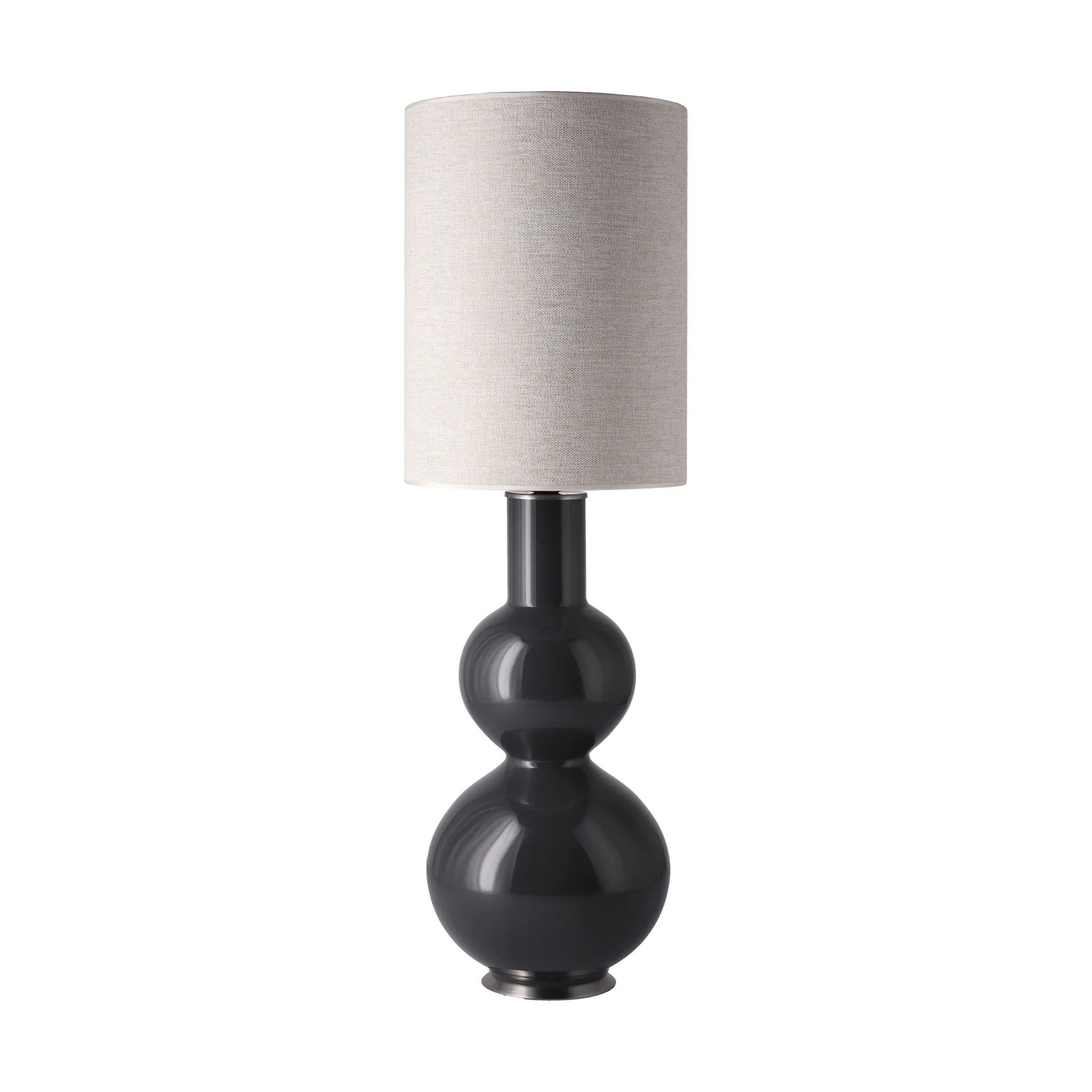 Augusta table lamp grey lamp base, London Beige L Flavia Lamps