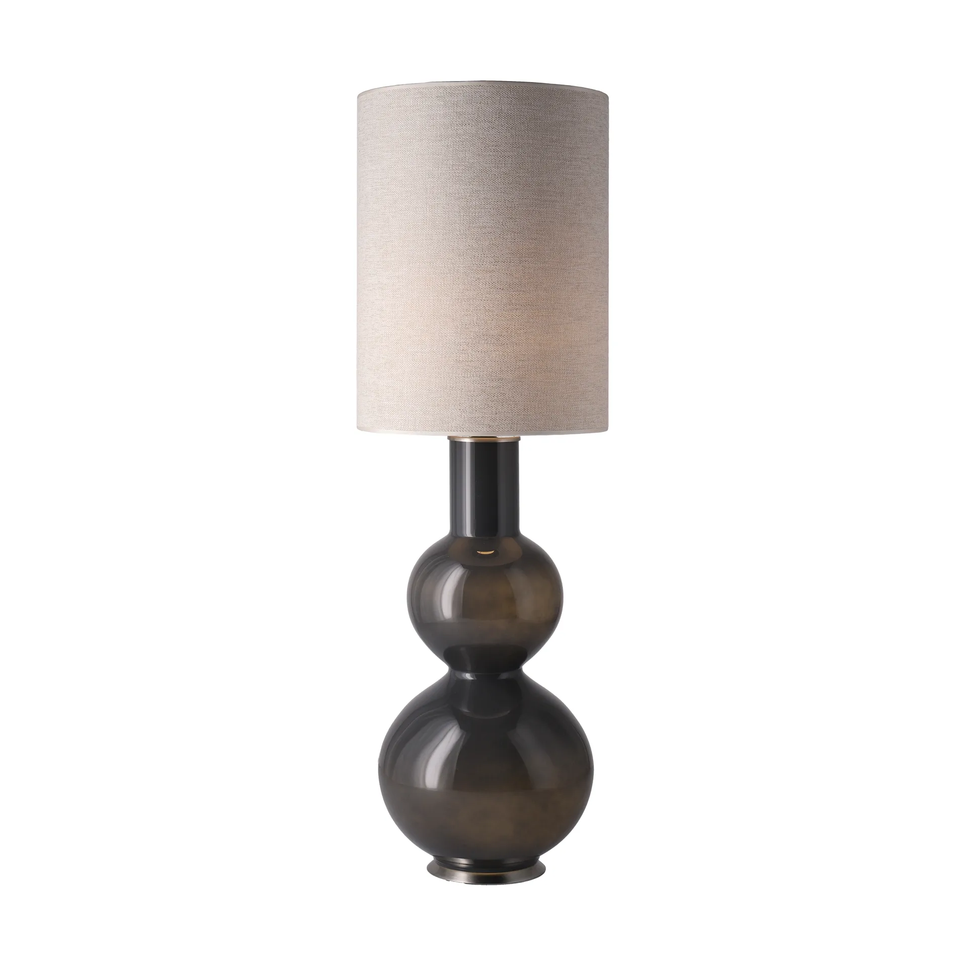 Augusta table lamp grey lamp base, London Beige L Flavia Lamps