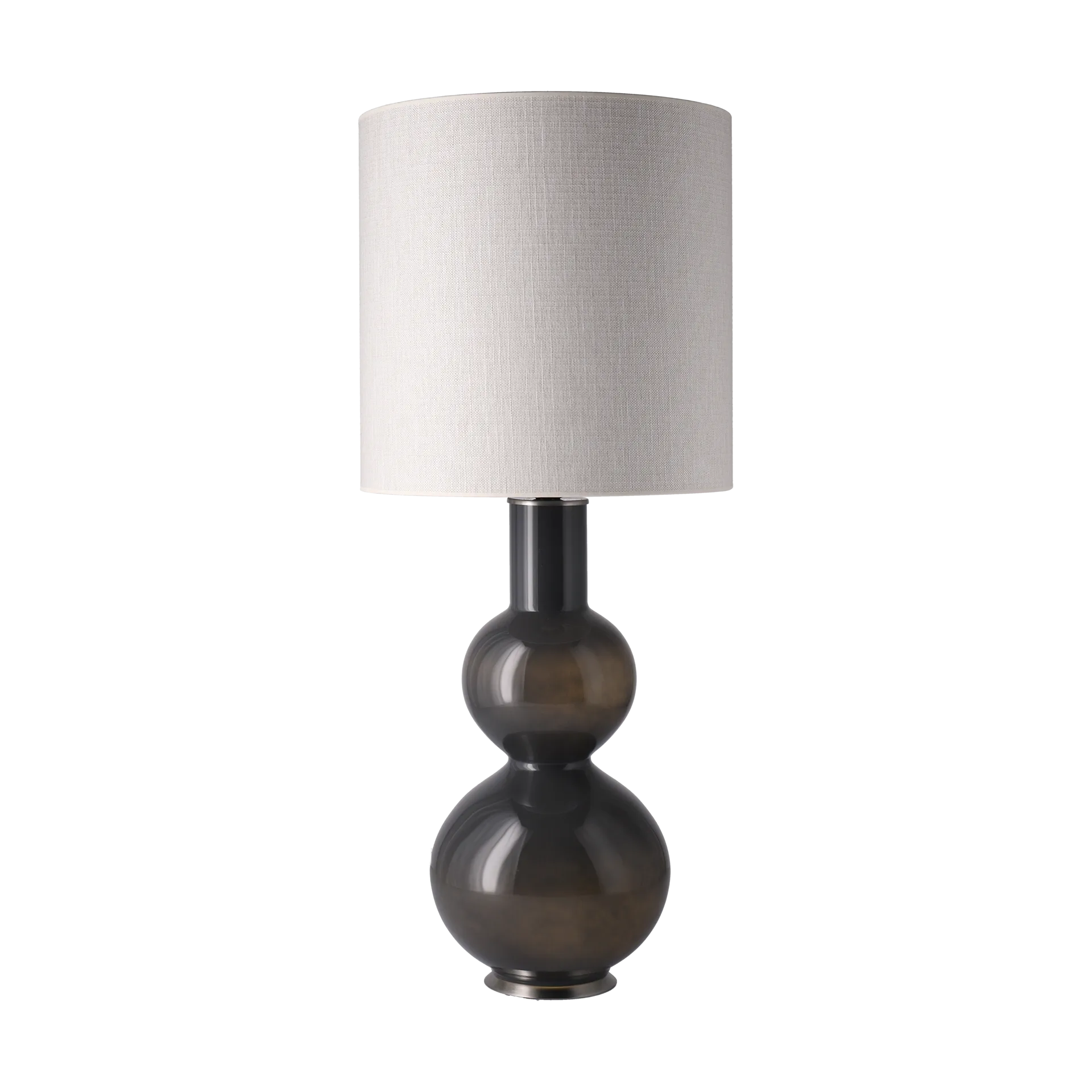 Augusta Tischleuchte grauer Lampenfuß, Babel Beige M Flavia Lamps