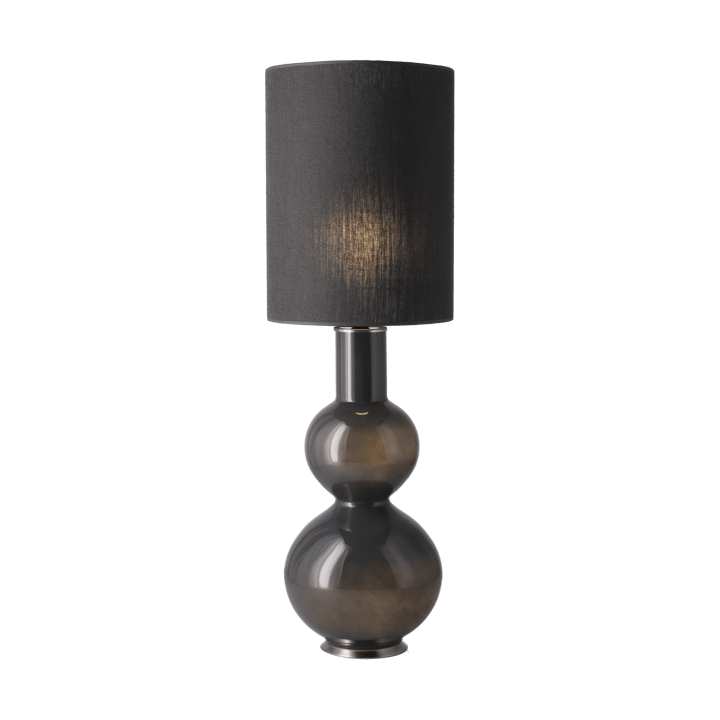 Augusta Tischleuchte grauer Lampenfuß, Lino Negro L Flavia Lamps