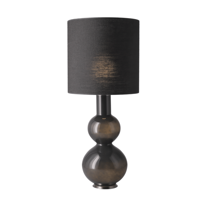 Augusta Tischleuchte grauer Lampenfuß, Lino Negro M Flavia Lamps