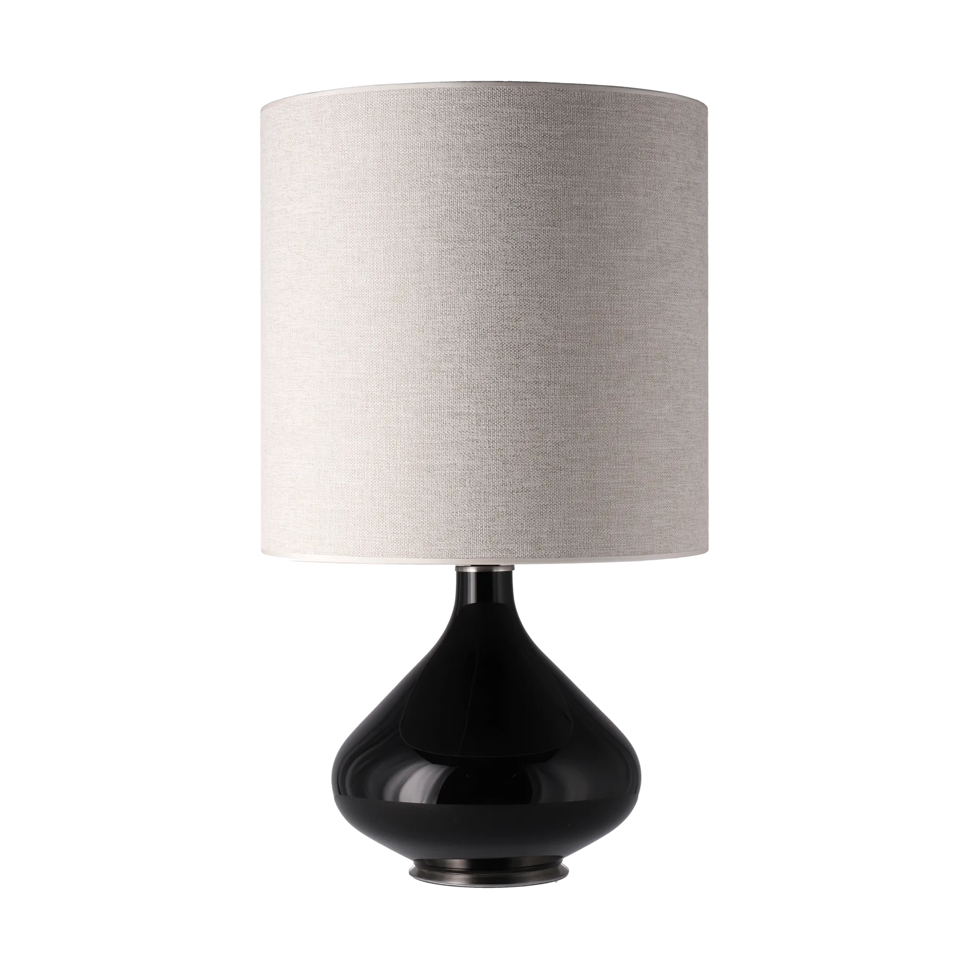 Flavia bordslampa svart lampfot, London Beige M Flavia Lamps