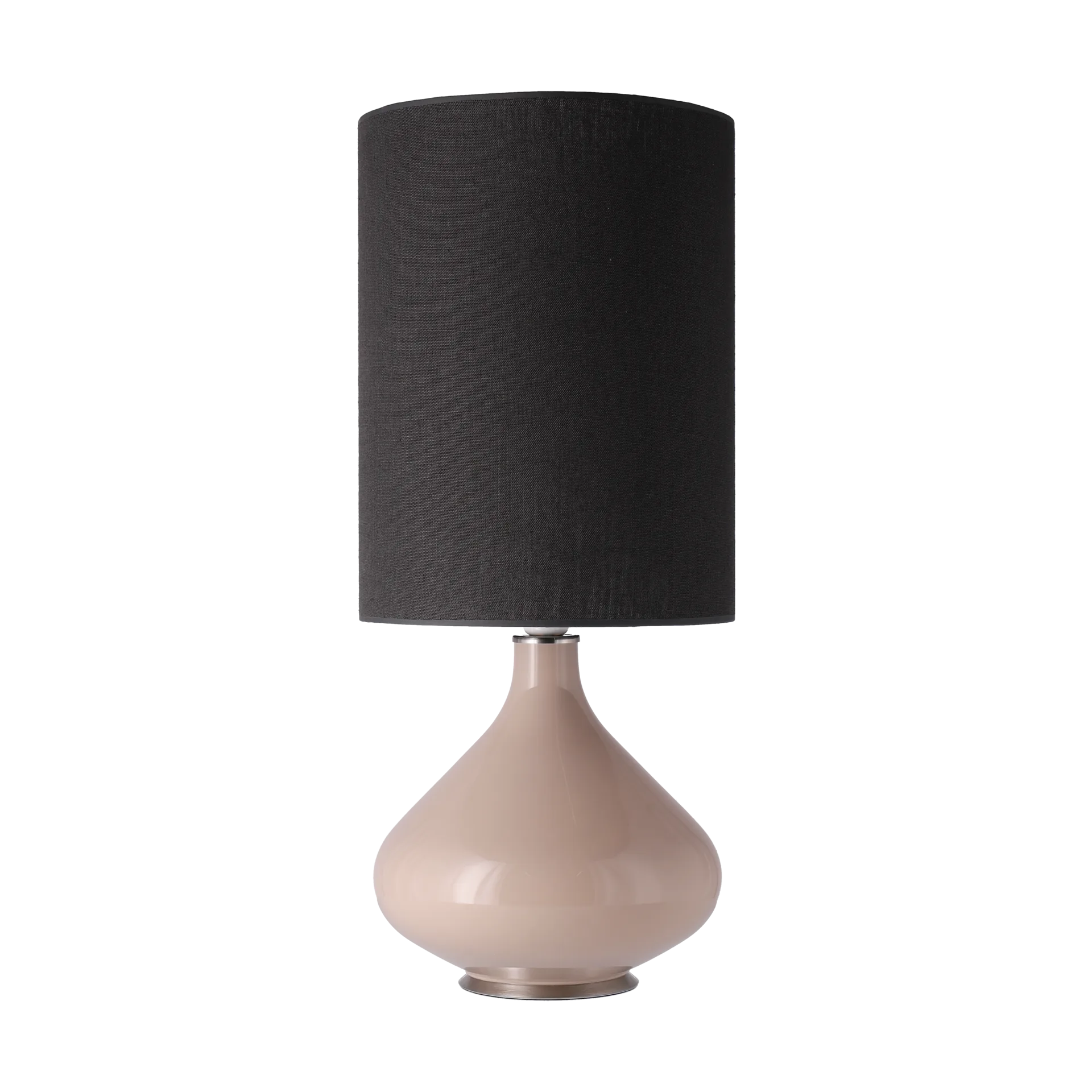 Flavia table lamp beige lamp base, Lino Negro L Flavia Lamps