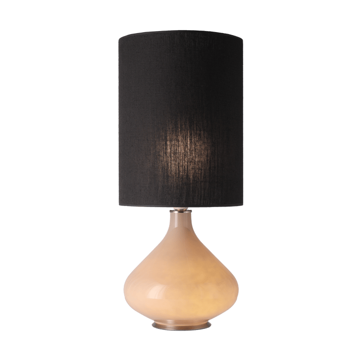 Flavia table lamp beige lamp base, Lino Negro L Flavia Lamps