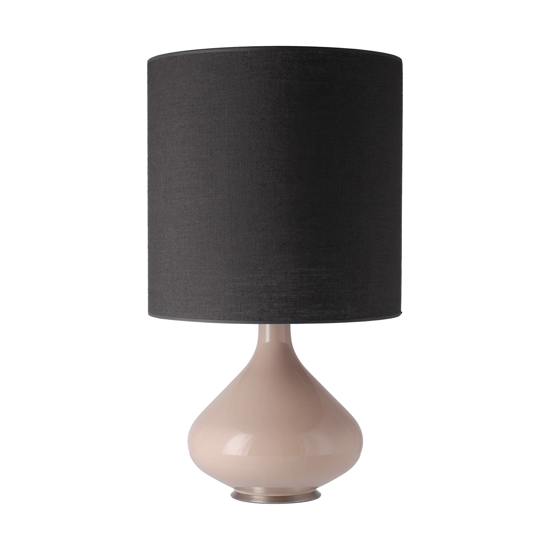 Flavia table lamp beige lamp base, Lino Negro M Flavia Lamps