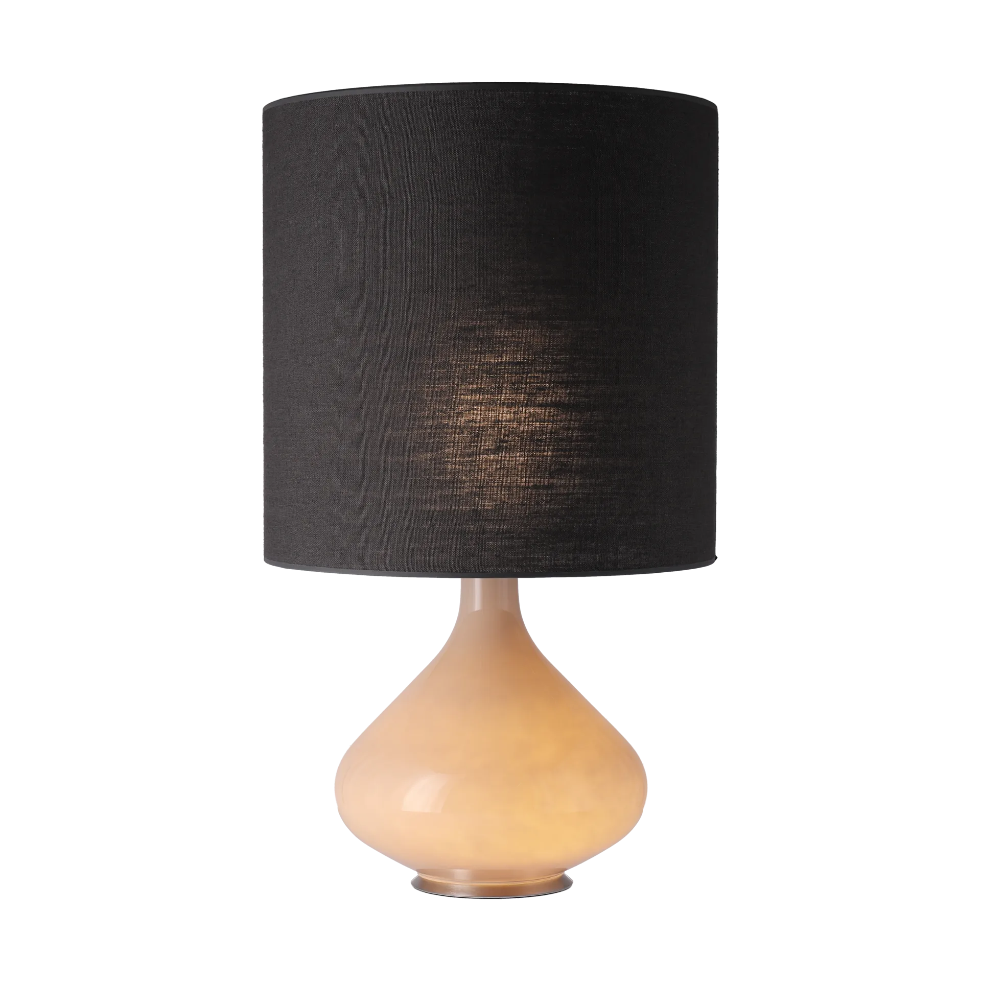 Flavia table lamp beige lamp base, Lino Negro M Flavia Lamps