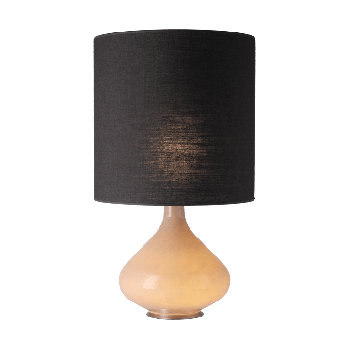 Flavia table lamp beige lamp base, Lino Negro M Flavia Lamps