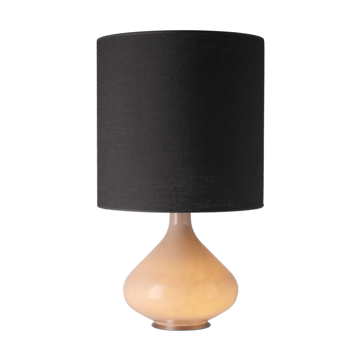 Flavia table lamp beige lamp base, Lino Negro M Flavia Lamps