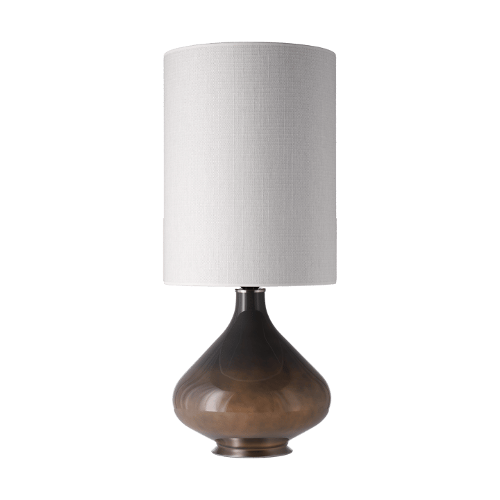 Flavia Tischleuchte grauer Lampenfuß, Babel Beige L Flavia Lamps