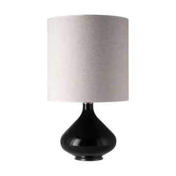 Flavia Tischleuchte schwarzer Lampenfuß - London Beige M - Flavia Lamps
