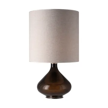 Flavia Tischleuchte schwarzer Lampenfuß - London Beige M - Flavia Lamps