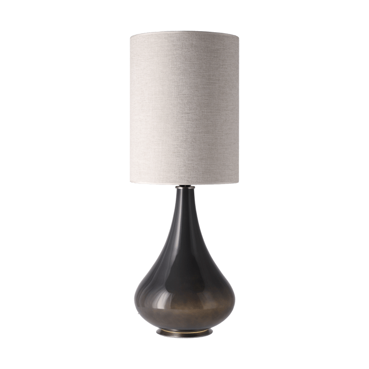 Renata Tischleuchte grauer Lampenfuß, London Beige L Flavia Lamps