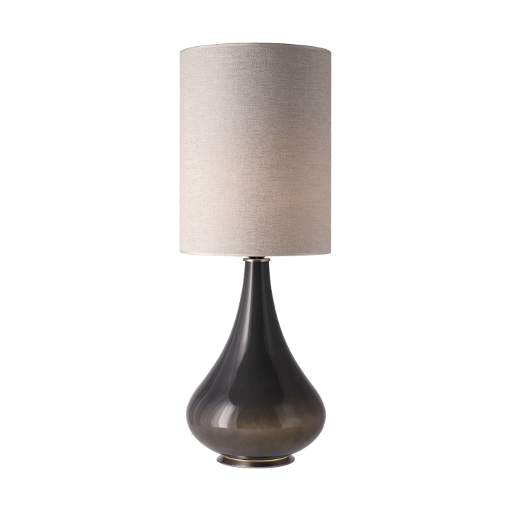 Renata Tischleuchte grauer Lampenfuß, London Beige L Flavia Lamps