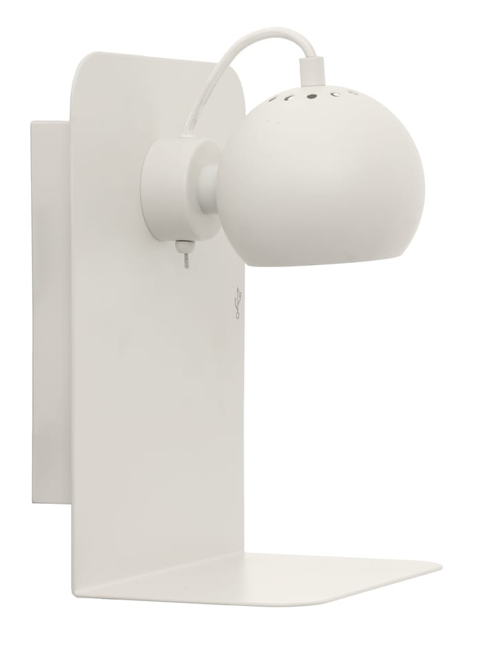Ball vägglampa usb - Mattvit - Frandsen
