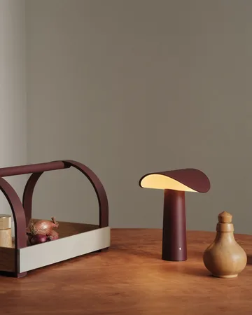 Lium portable table lamp 22.5 cm - Burgundy - Gejst