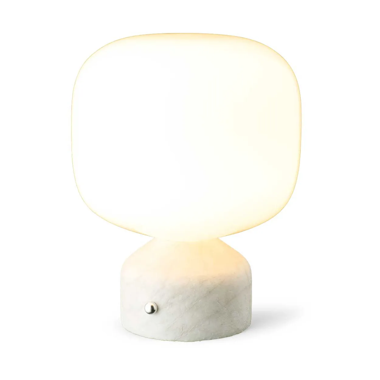 Meemo portabel bordslampa 23 cm, White marble Gejst
