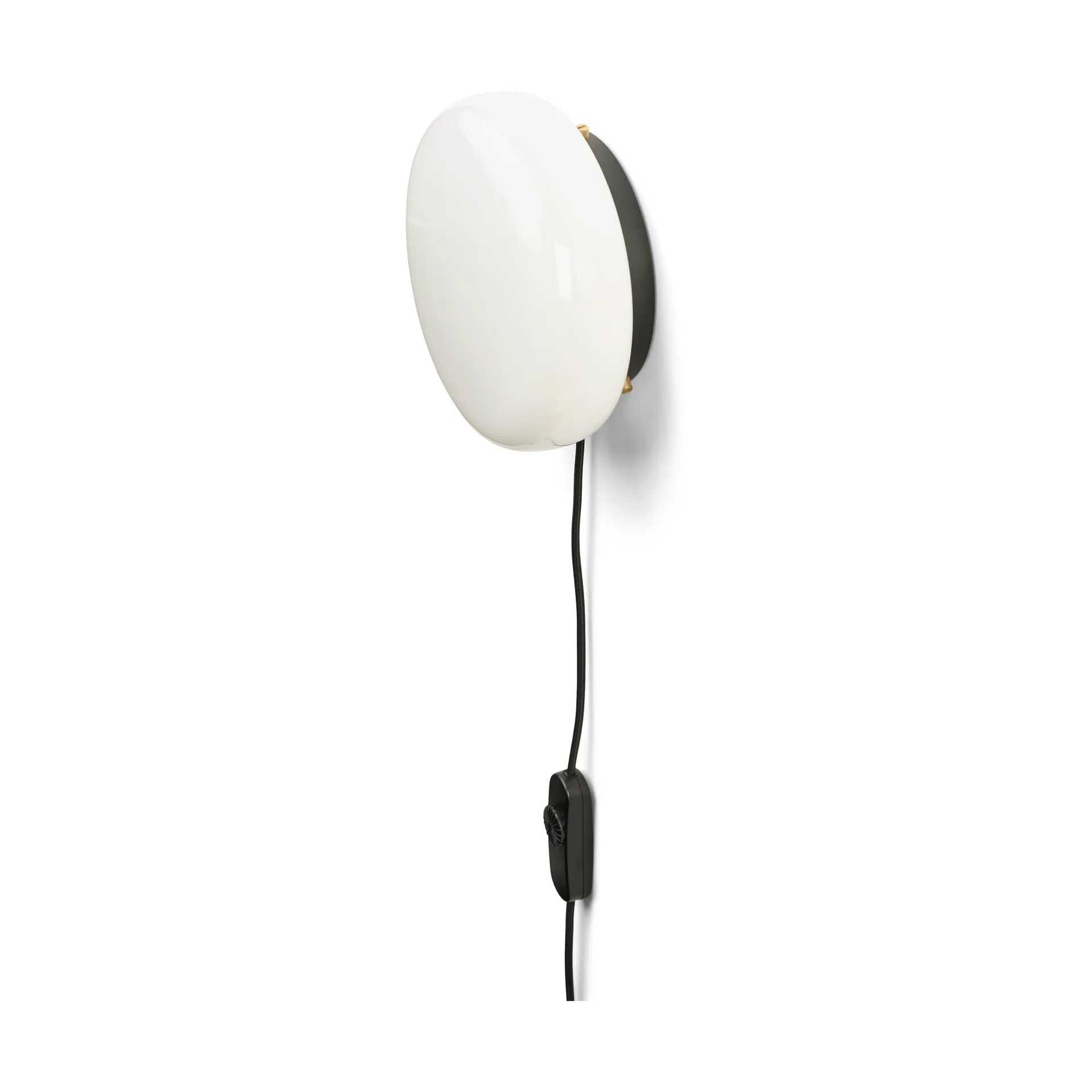 Opa wall lamp 21.5 cm, Opal glass-black Gejst