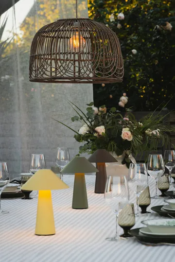 Cannes portable table lamp - Oat yellow - Globen Lighting