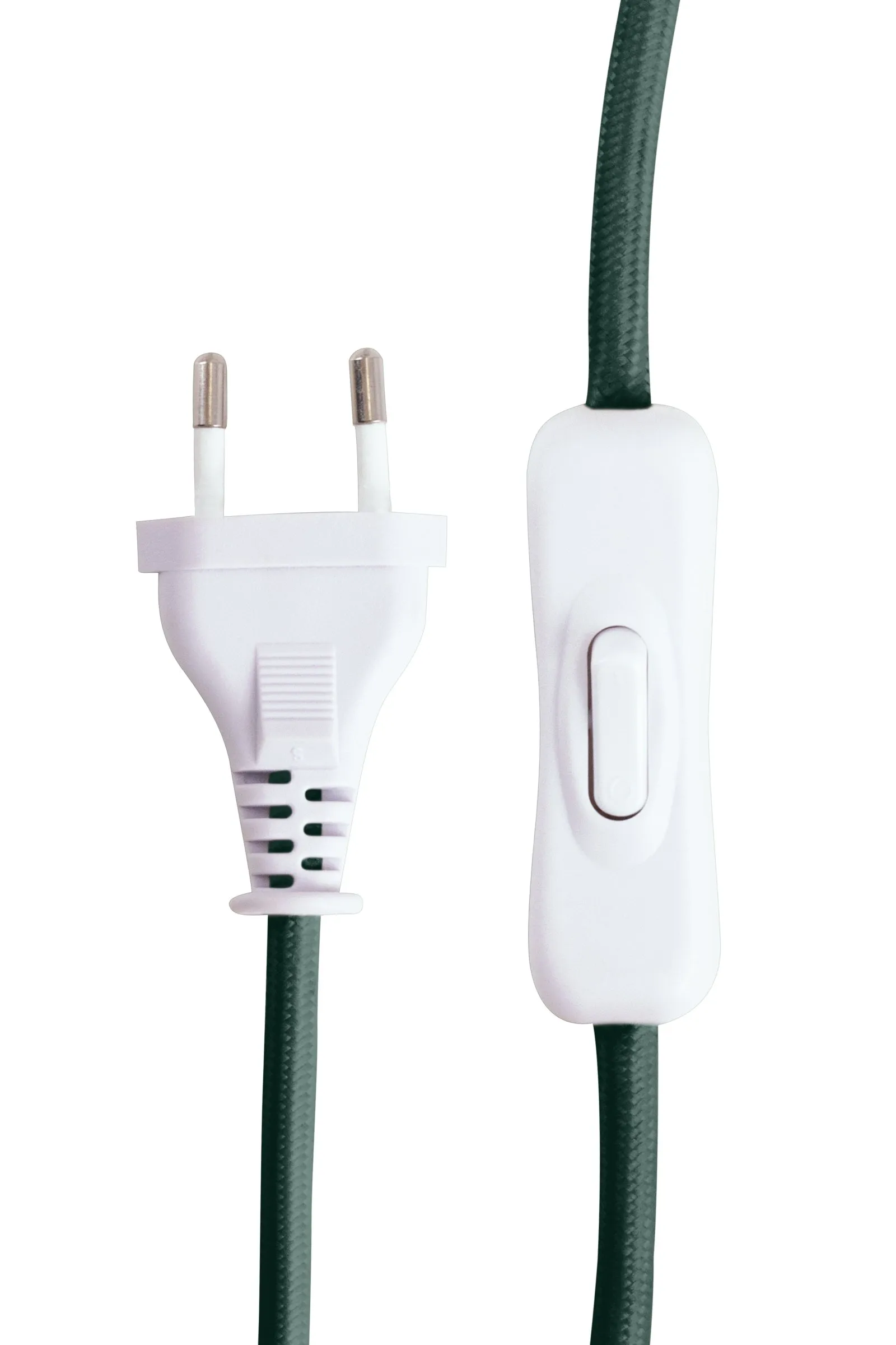 Castello 24 bordslampa, Mörkgrön marmor, vit skärm Globen Lighting