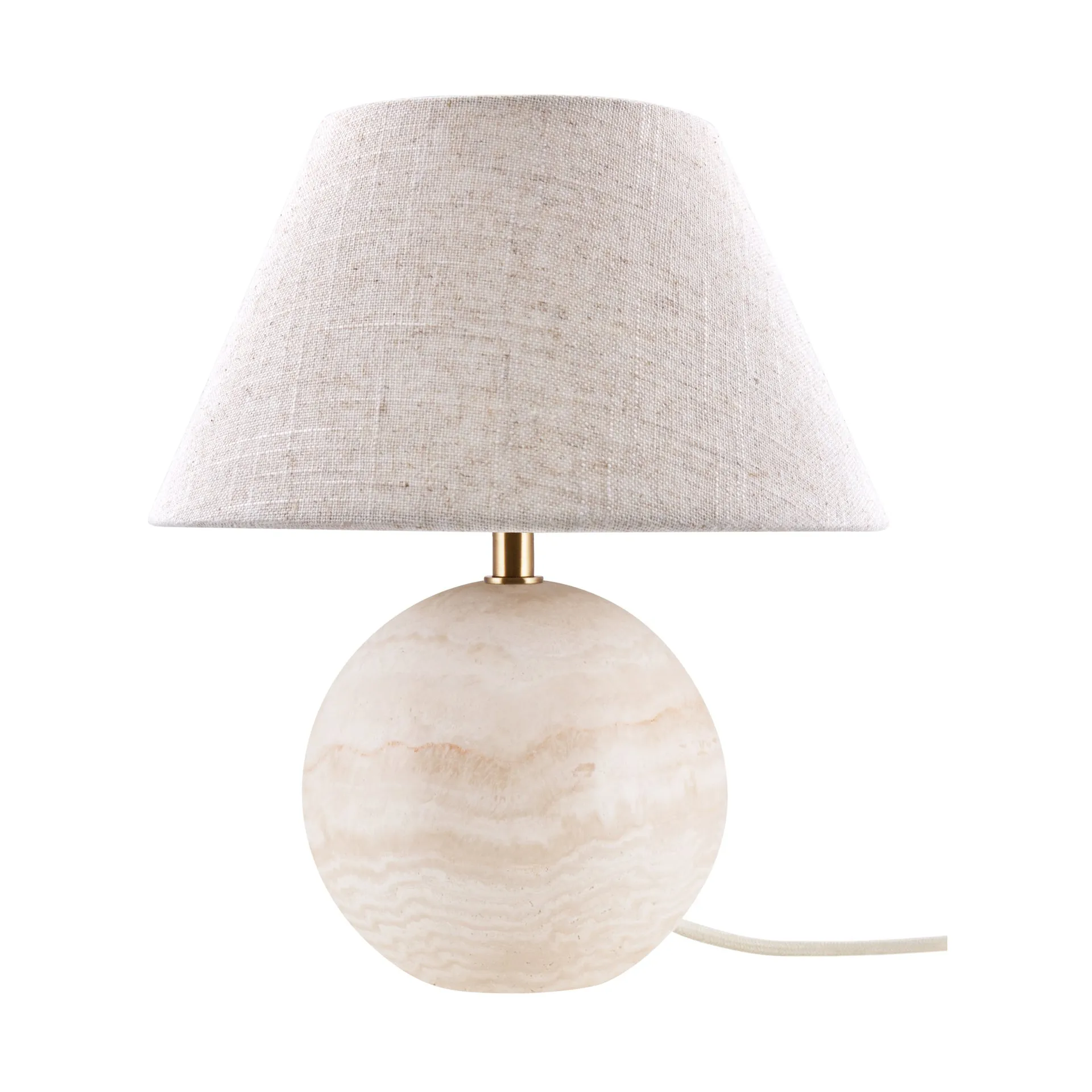 Castello 35 bordslampa, Beige travertine Globen Lighting