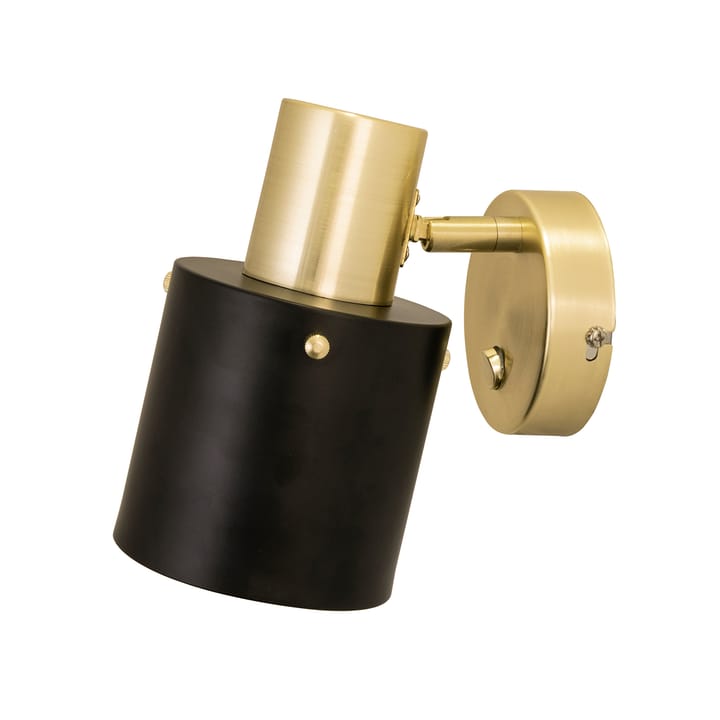 Clark 1 wall lamp brushed brass, Black Globen Lighting