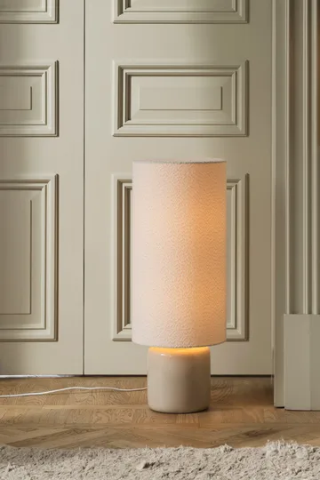 Florian floor lamp - White bouclé/beige, Ø30x80 cm - Globen Lighting