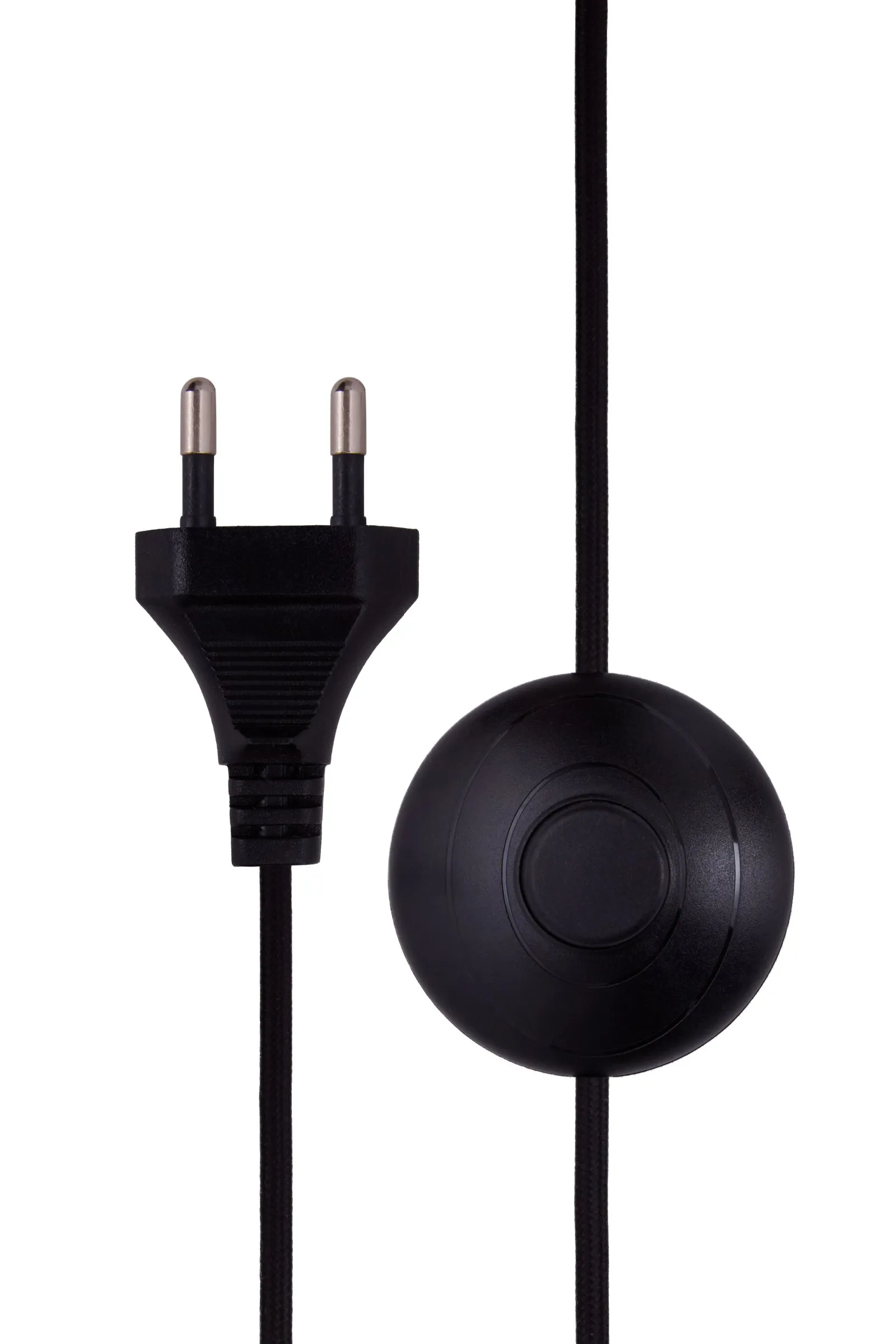 Florian Stehleuchte, Weiß bouclé/schwarz, Ø30x80 cm Globen Lighting