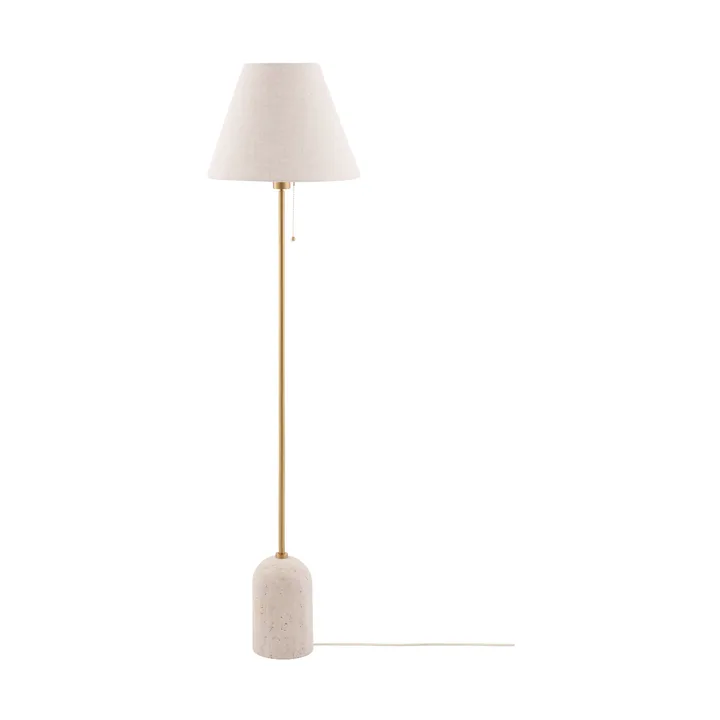 Gino floor lamp - Beige travertine - Globen Lighting