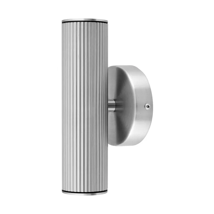 Hubble up/down wall light façade lighting - Brushed steel - Globen Lighting