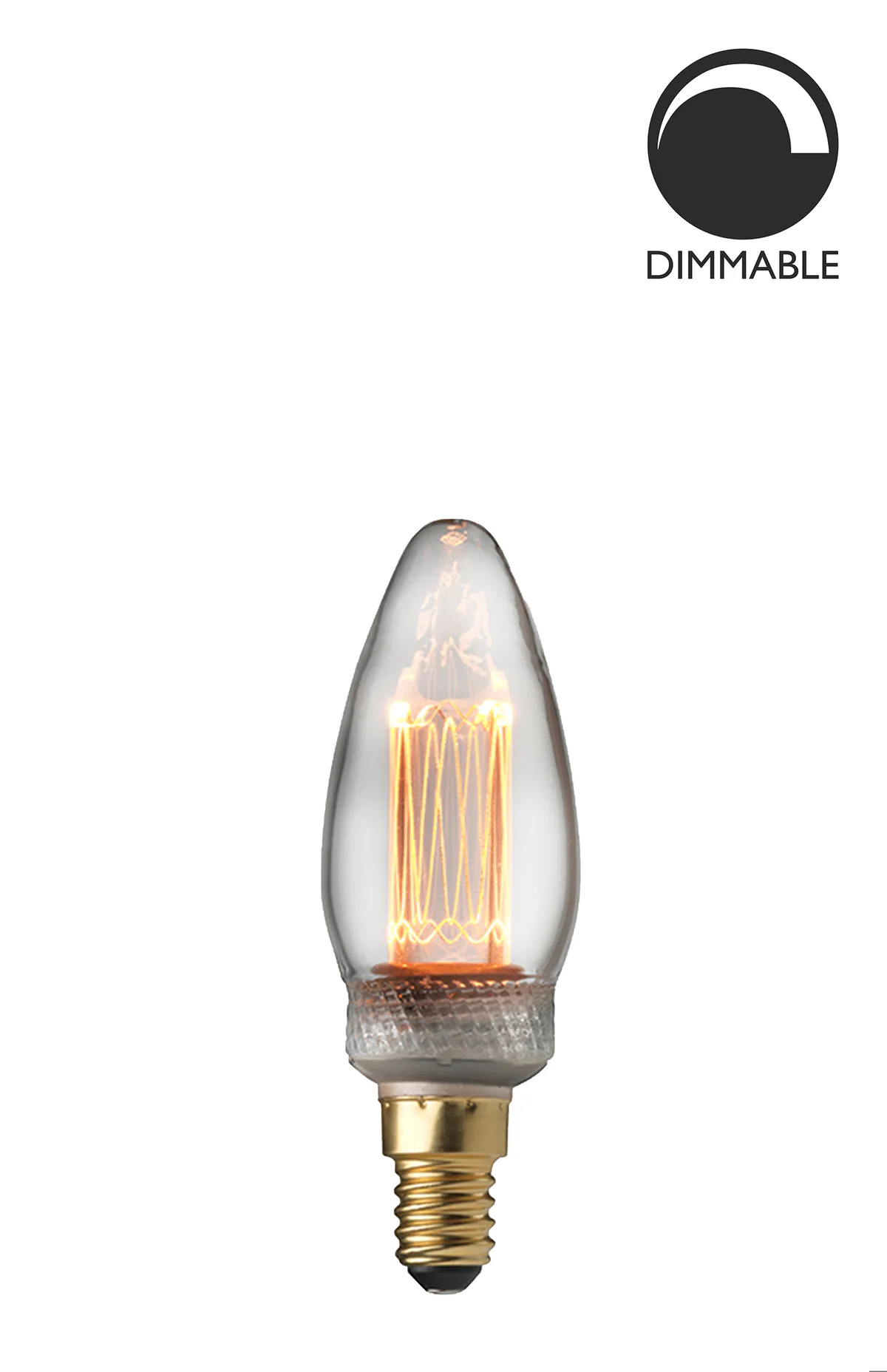 Globen Lighting Light source E14 Laser LED filament Crown 2.3W Clear