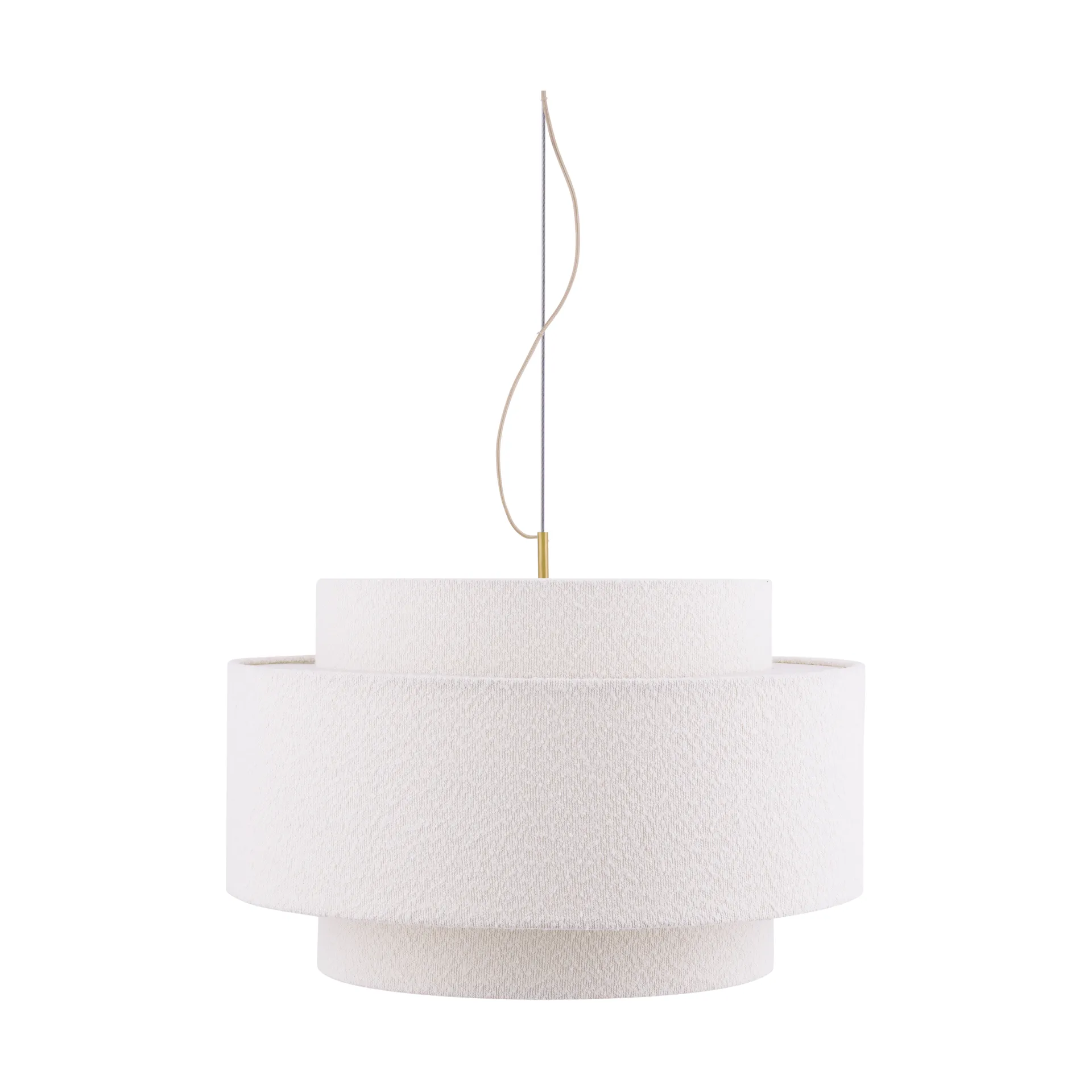 Noah Pendelleuchte Ø70 cm, Bouclé weiß Globen Lighting