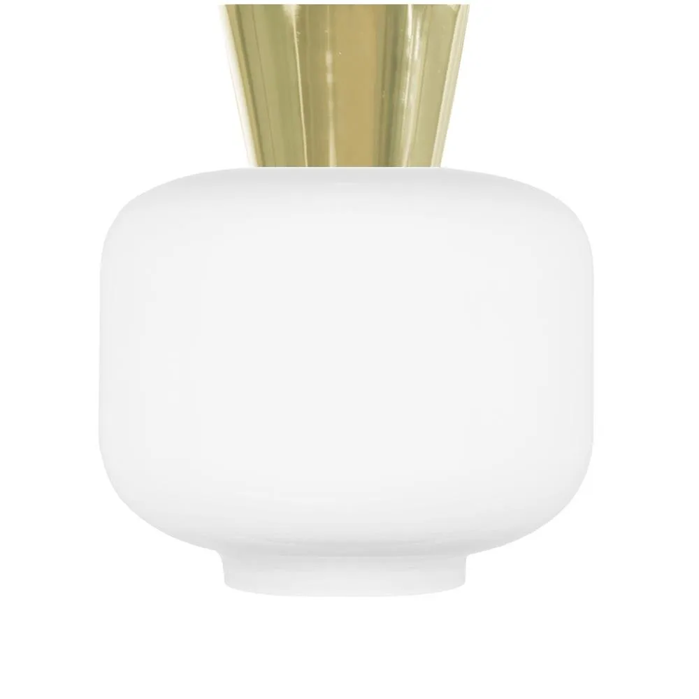 Ritz ceiling lamp, white-brass Globen Lighting