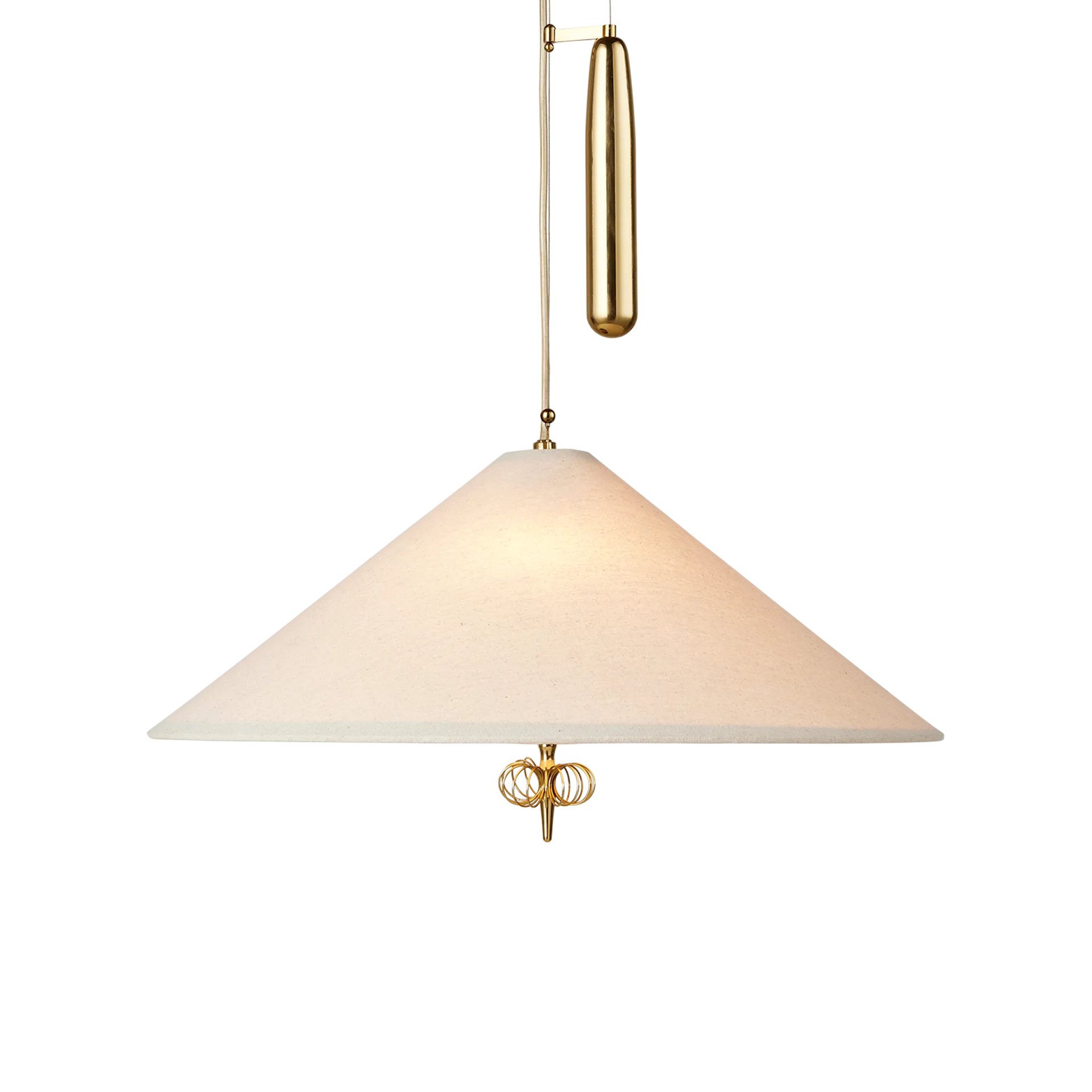A1967 ceiling lamp, Canvas-brass GUBI