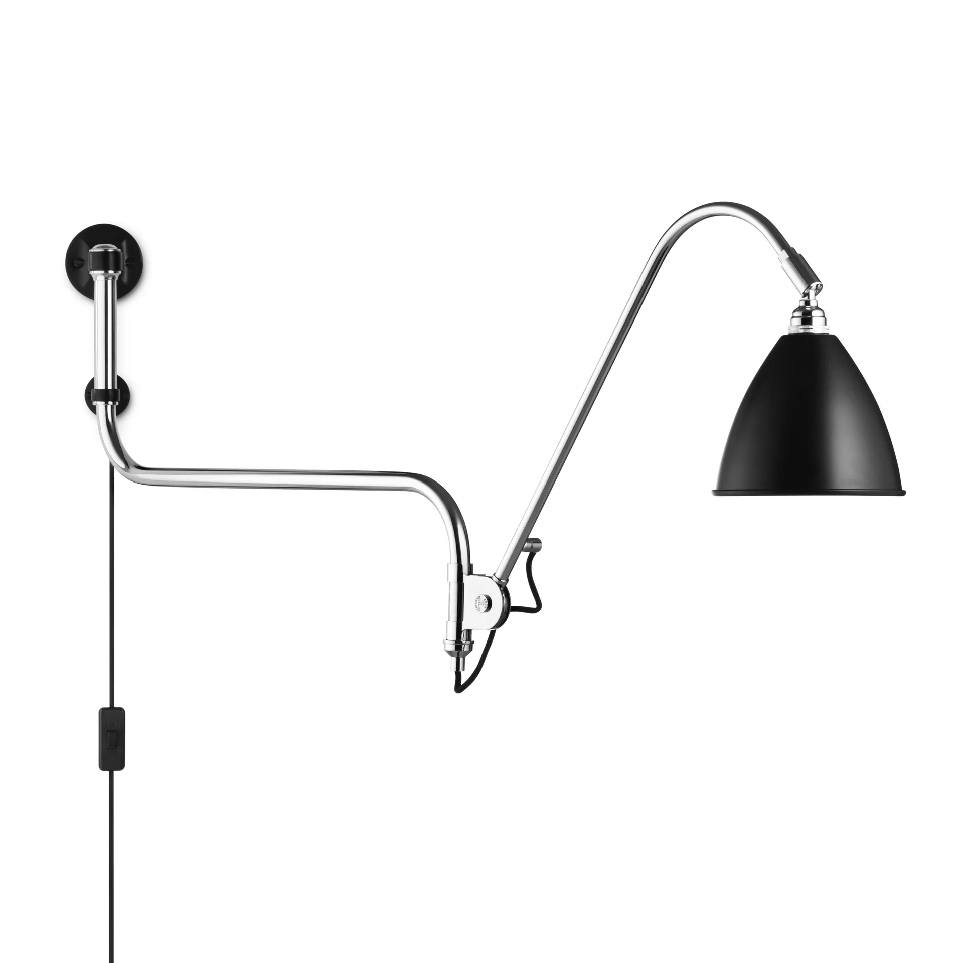 Bestlite BL10 wall lamp, black-chrome GUBI
