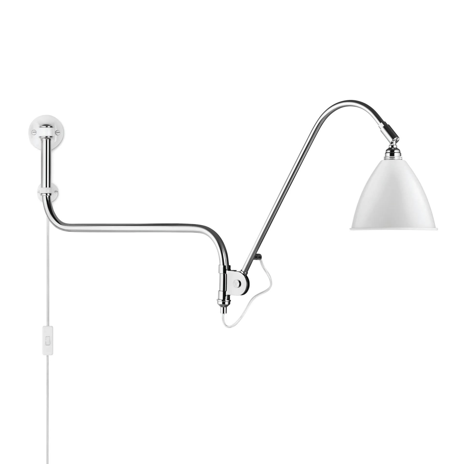 Bestlite BL10 Wandleuchte, Matt weiß-Chrom GUBI