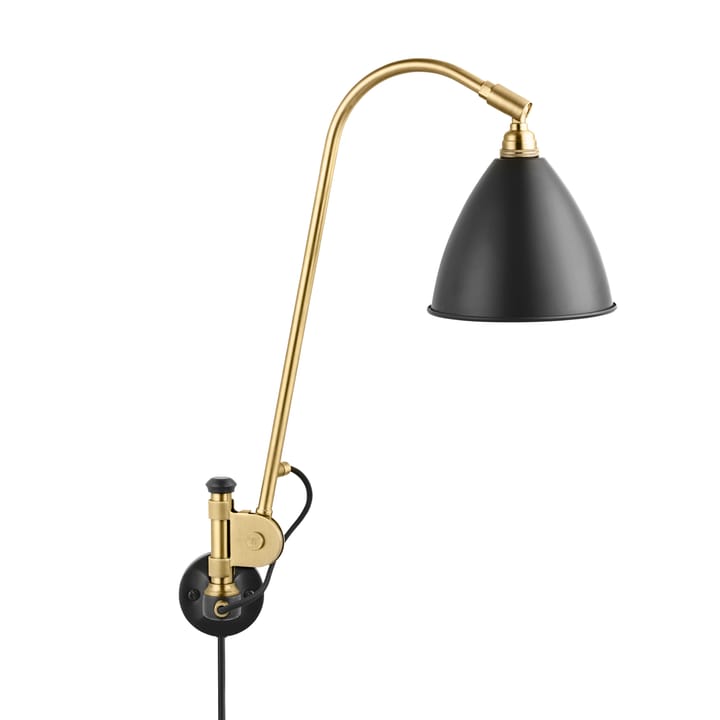 Bestlite BL6 wall lamp - charcoal black-brass - GUBI