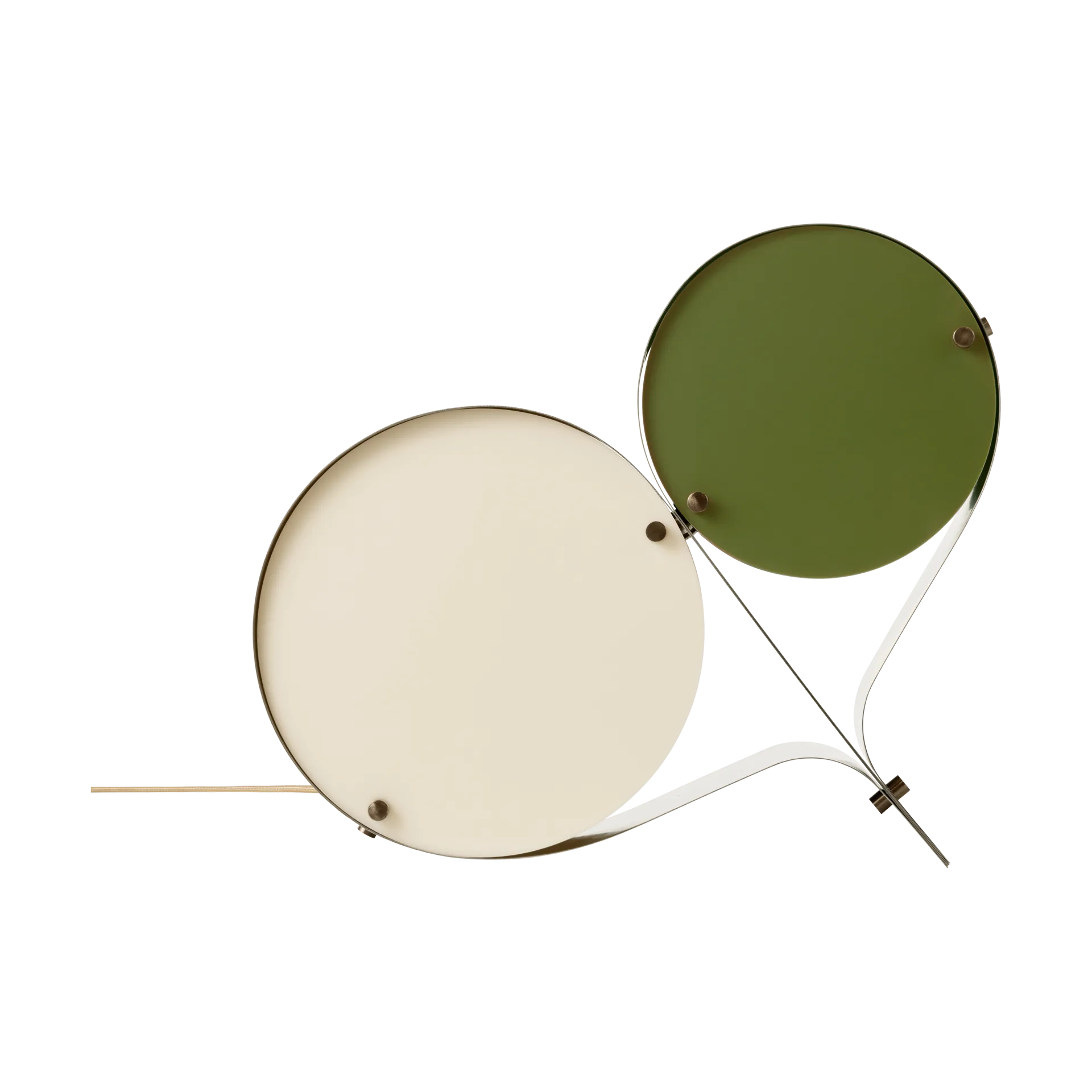 Coppia bordslampa, Ivory & olive GUBI