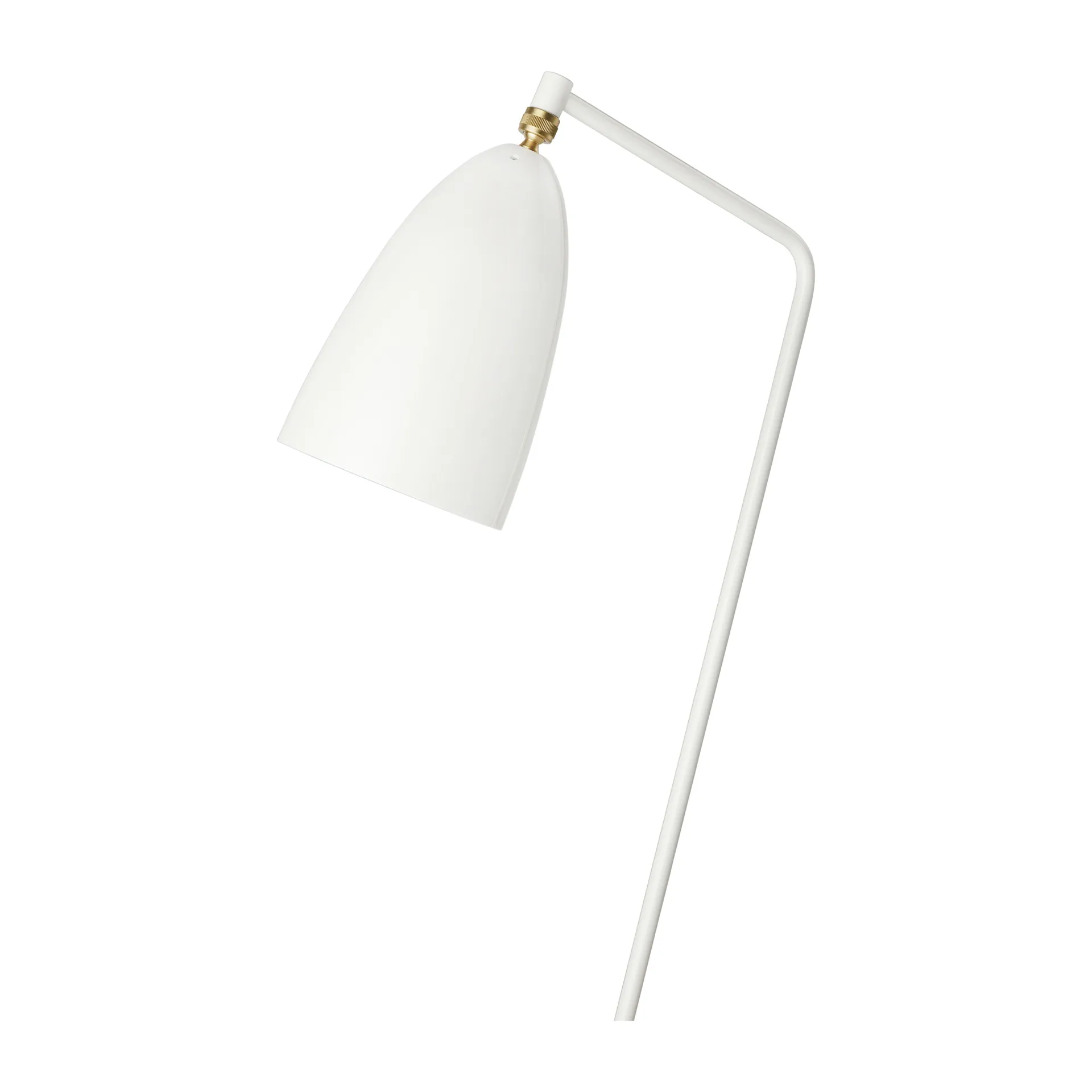 Gräshoppa Stehleuchte poliert, Alabaster White GUBI
