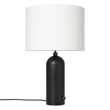 Gravity L table lamp - blackend steel + white shade - GUBI