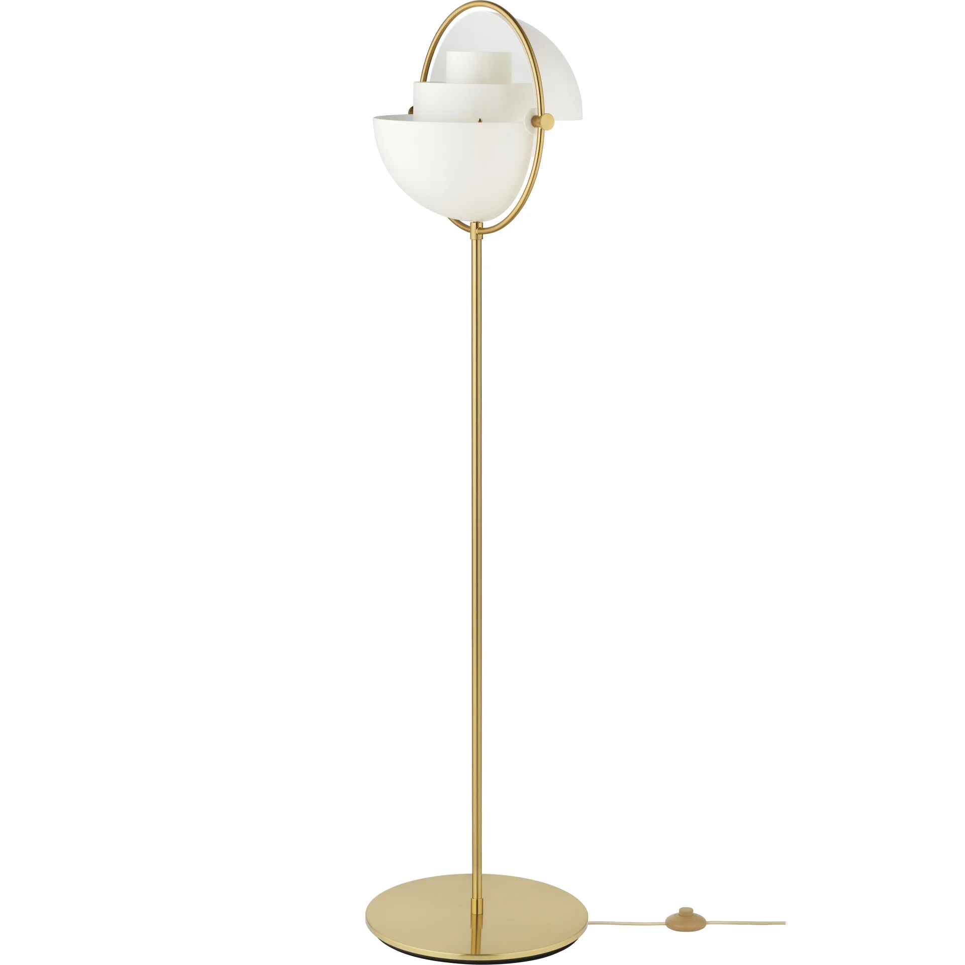 Multi-Lite floor lamp, Brass-white GUBI
