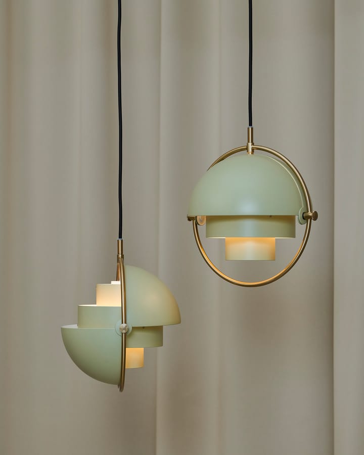 Multi-Lite Pendelleuchte small, Brass-desert sage GUBI