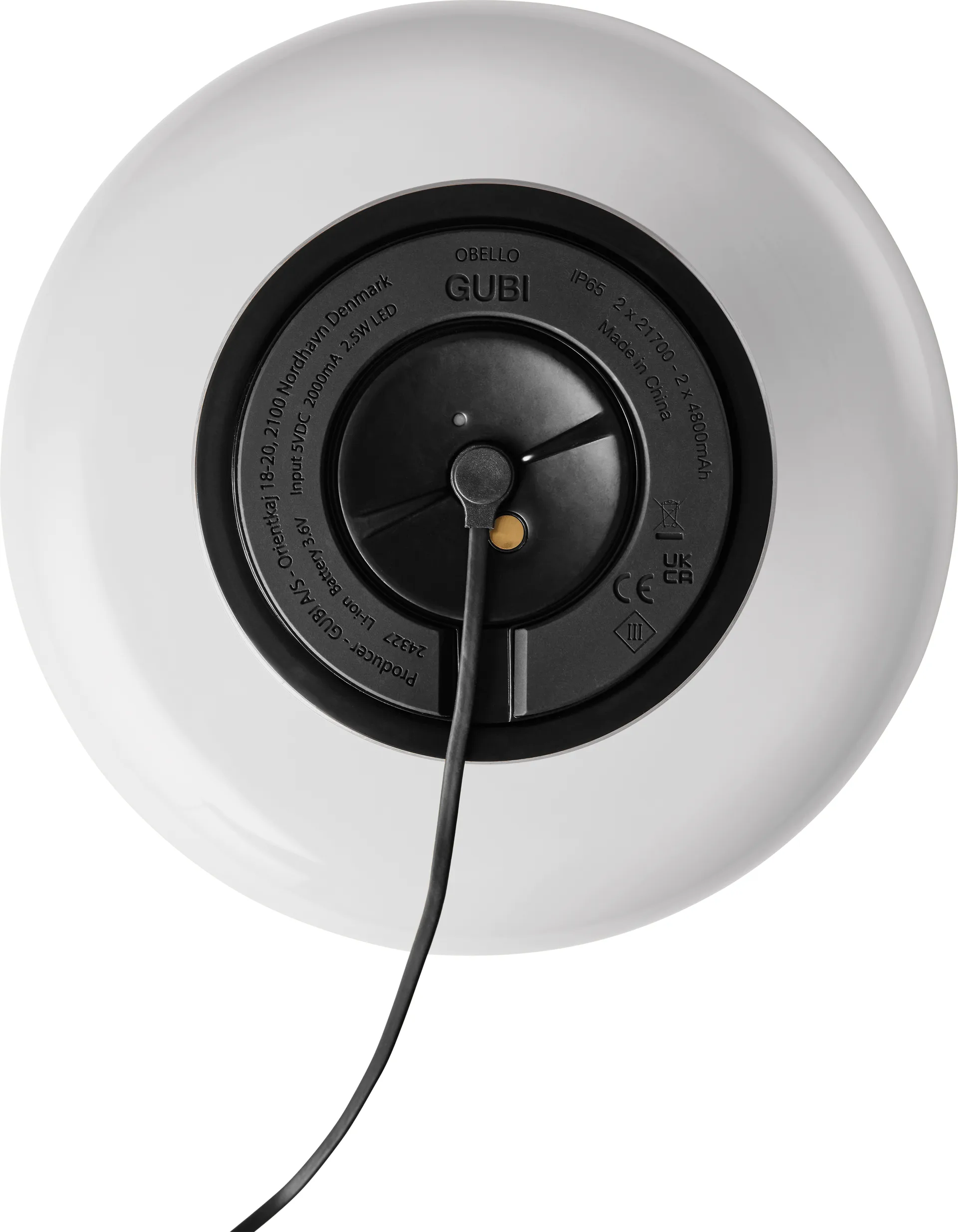 Obello table lamp, Pearl white GUBI