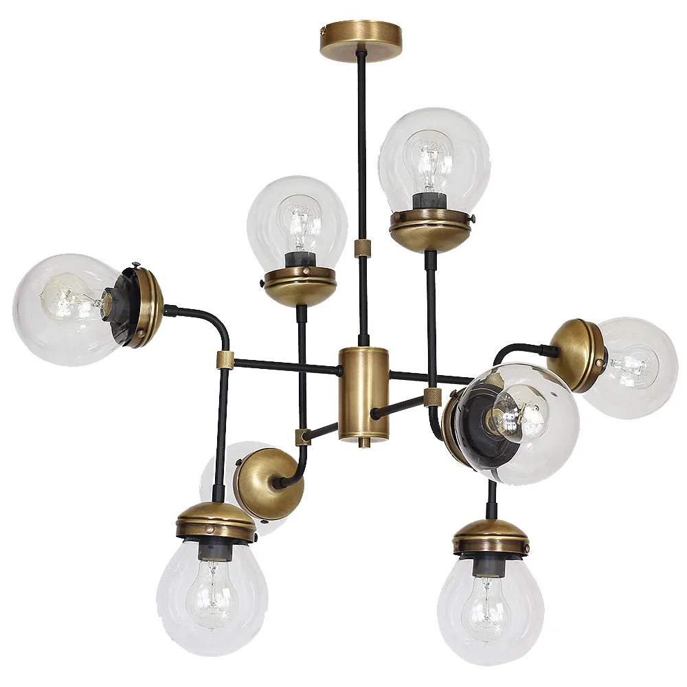 Hydro 8 ceiling lamp 75 cm, Oxide-black Hallbergs Belysning