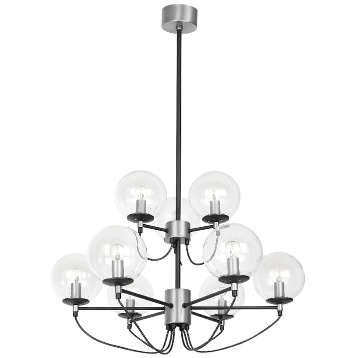 Perla 9 Deckenleuchte 95 cm - Schwarz-silber - Hallbergs Belysning