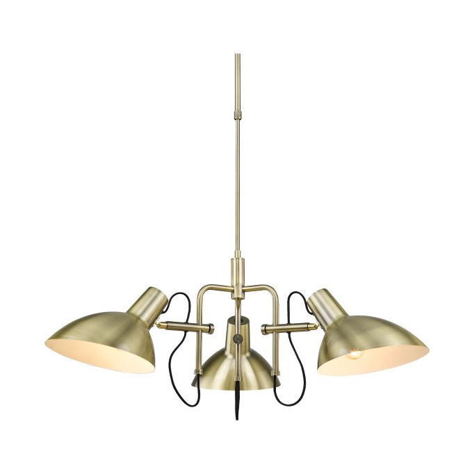 Halo Design Metropole 3-light ceiling lamp 73 cm Gold-colored