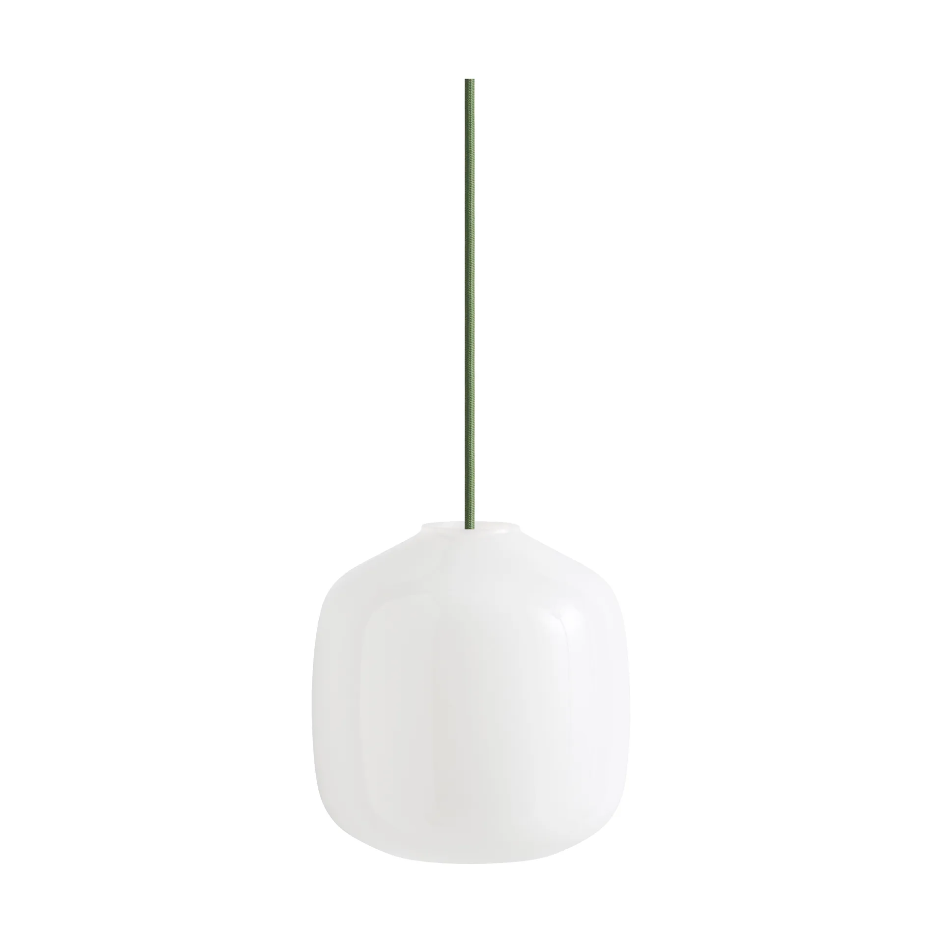 Buoy pendant lamp Ø20 cm, Opal glass-garden green HAY